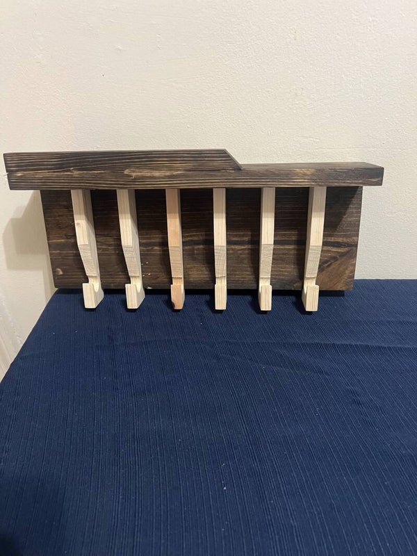 Entryway Key/Coat Hook Mail Shelf