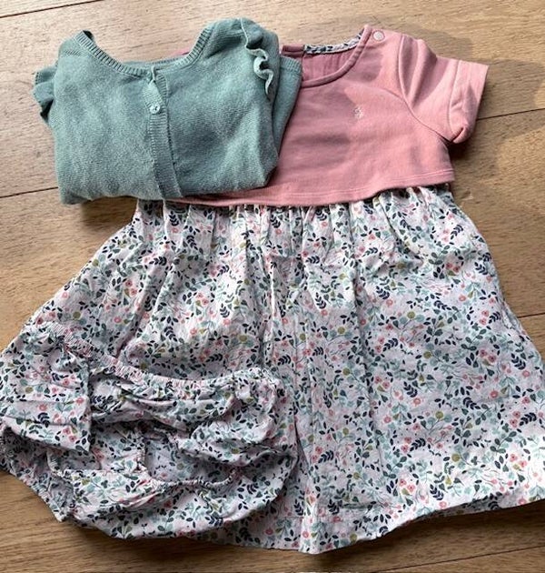 Ensemble robe et cardigan Okaidi - 18 mois