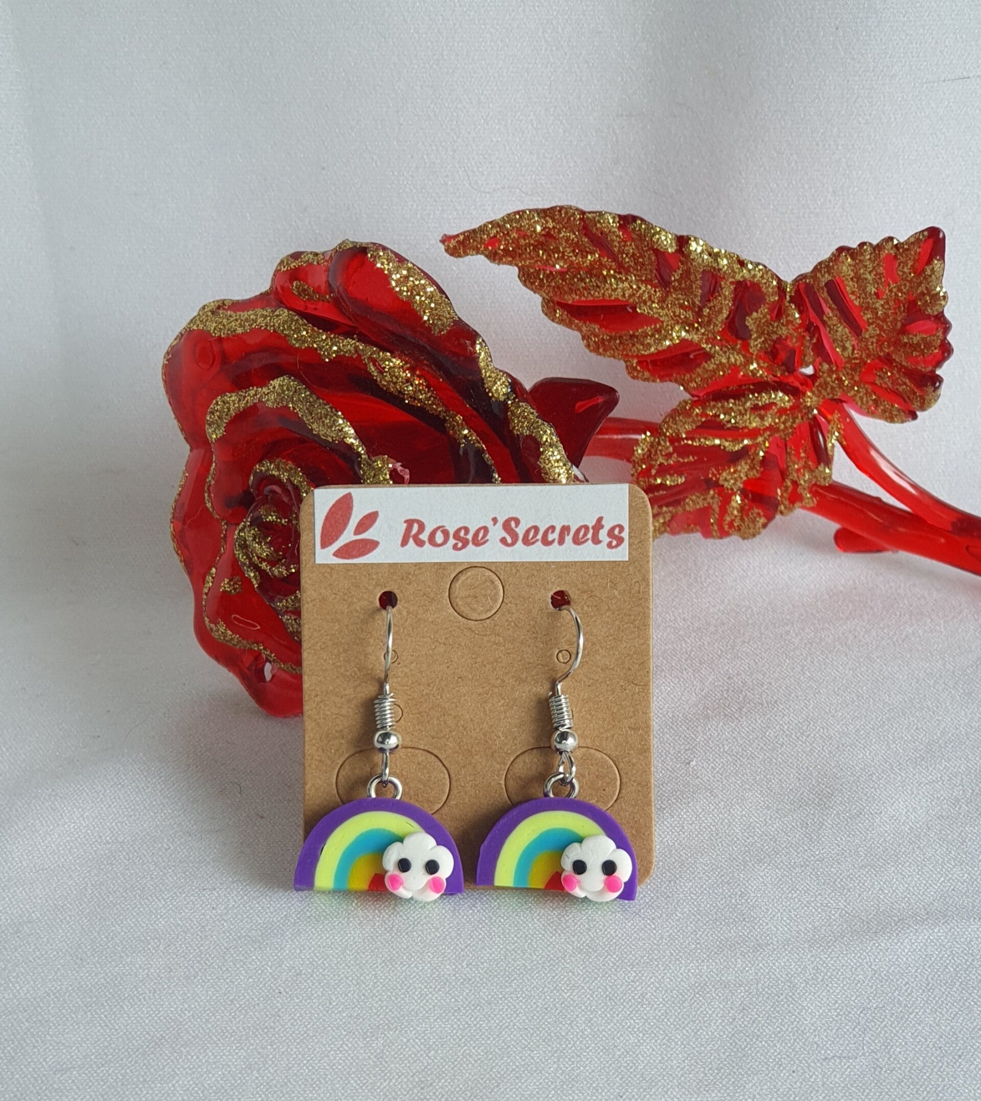 Boucles d'oreille arc-en-ciel