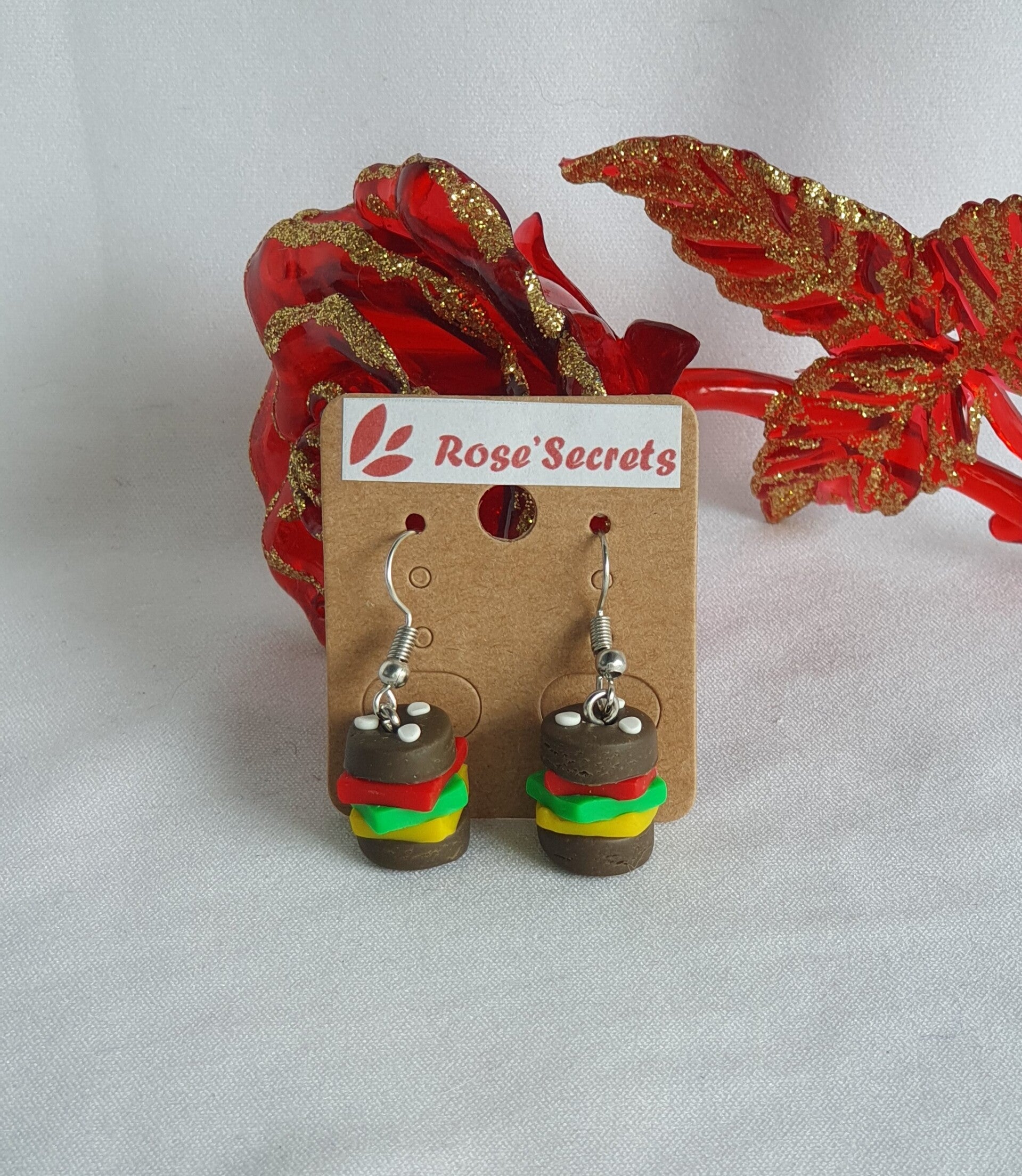 Boucles d'oreille burger