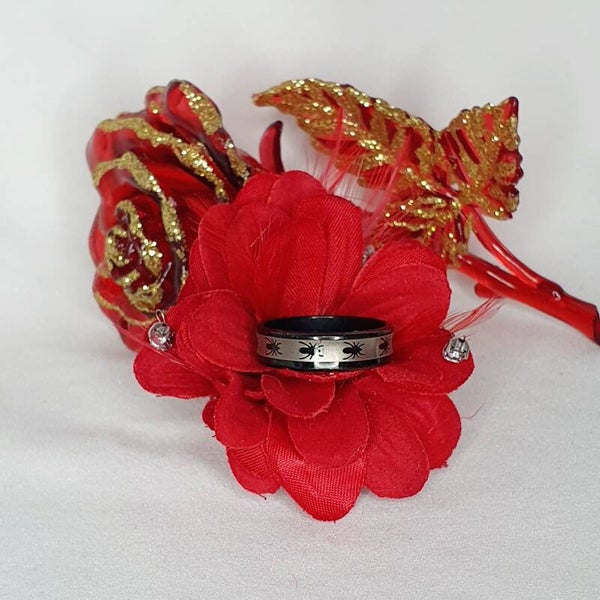 Bague noire araignée
