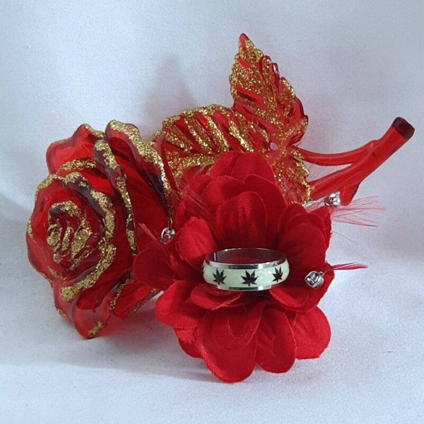 Bague phosphorescente feuilles