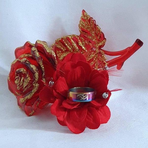 Bague arc-en-ciel tribal