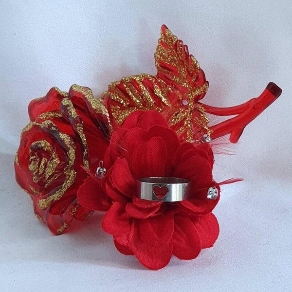 Bague cœur percée argent