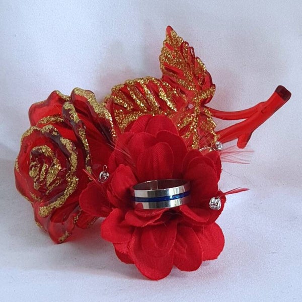 Bague 1 liseré bleu