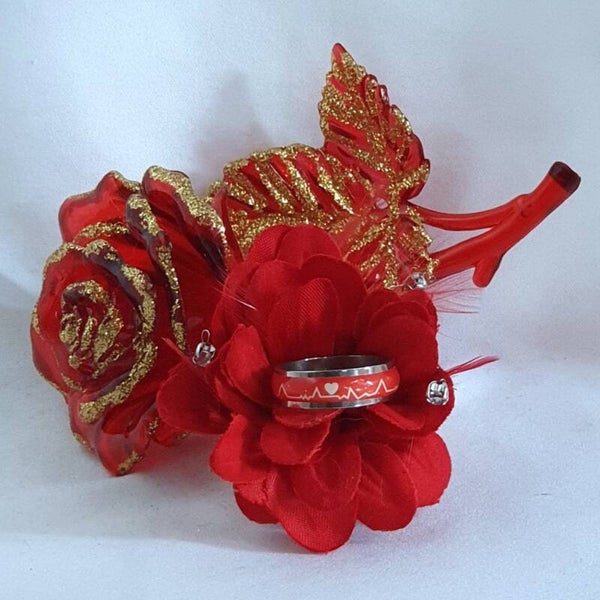 Bague battements rouge
