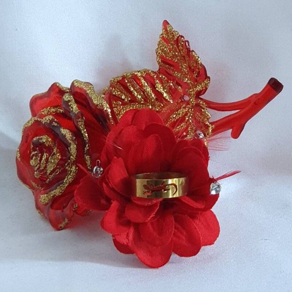 Bague salamandre percée or