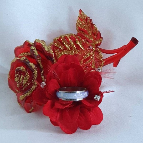 Bague battements bleu/violet