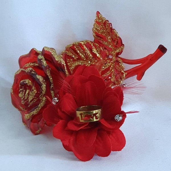 Bague "Love" percée or 2