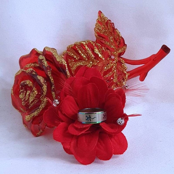 Bague arc-en-ciel salamandre