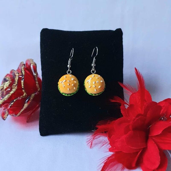 Boucles d'oreille burger 2