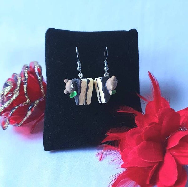 Boucles d'oreille gâteau nounous