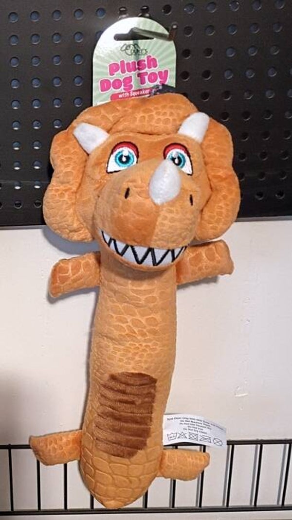 Plush Rhino Squeaky Dog Toy
