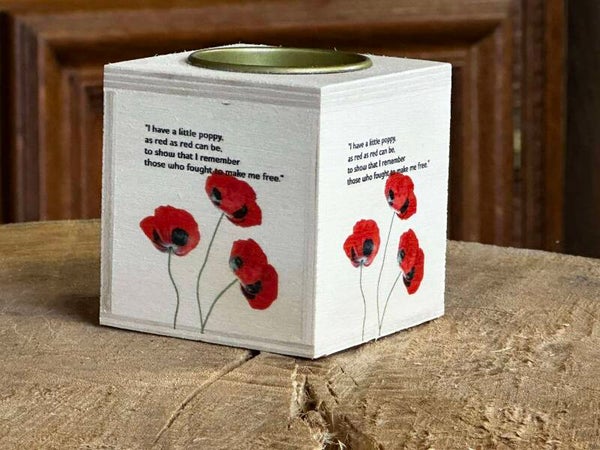 Waxinelichtje 16 "i Have a little poppy"