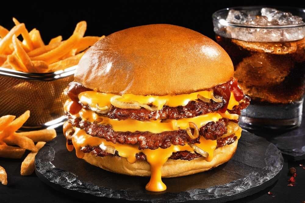 American Style Smashed Burger Platter