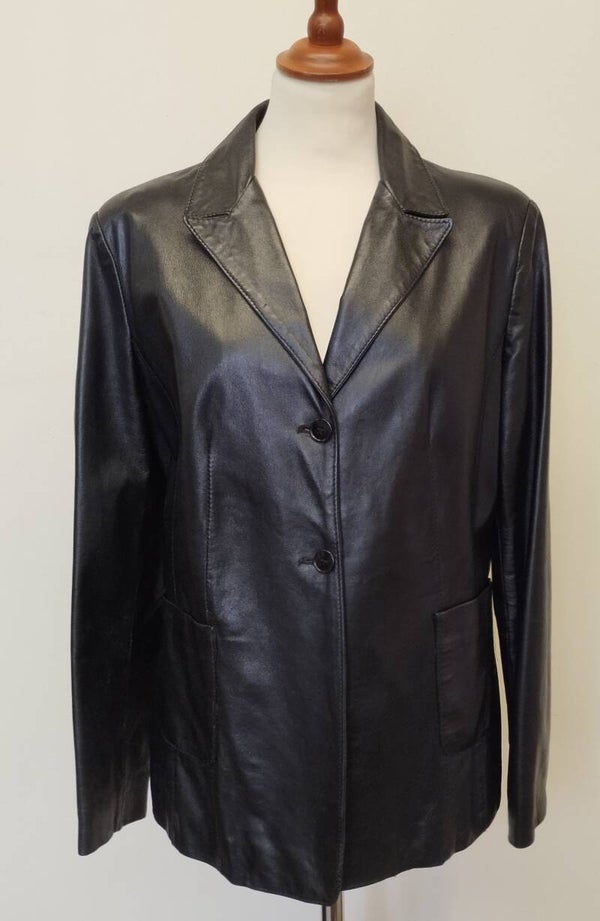 Giacca in pelle made in Italy fine anni '80 -  TG.48