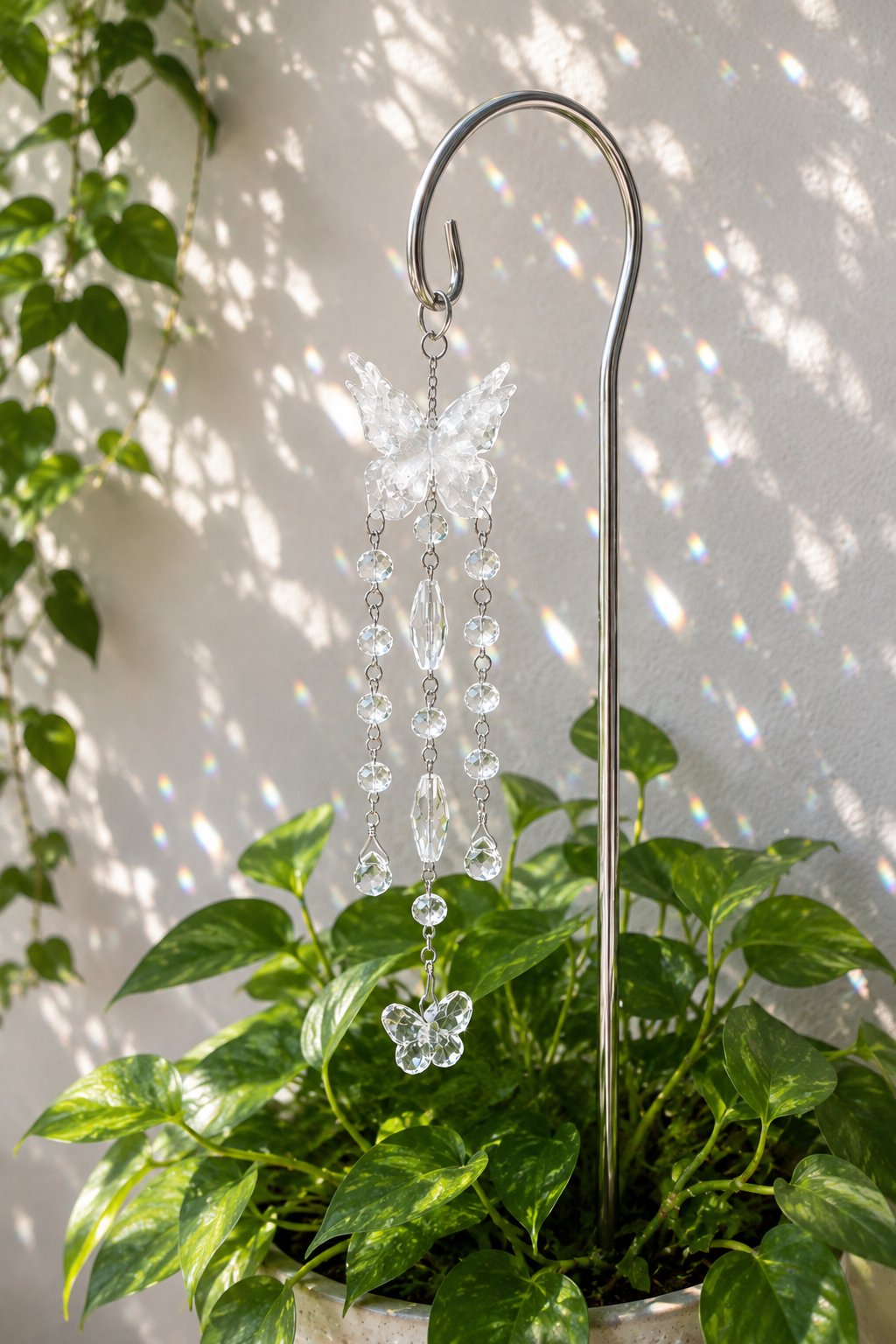Canne de berger au papillon cristal