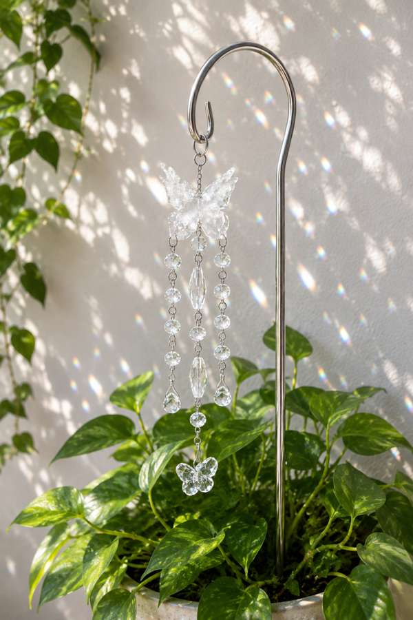 Canne de berger au papillon cristal