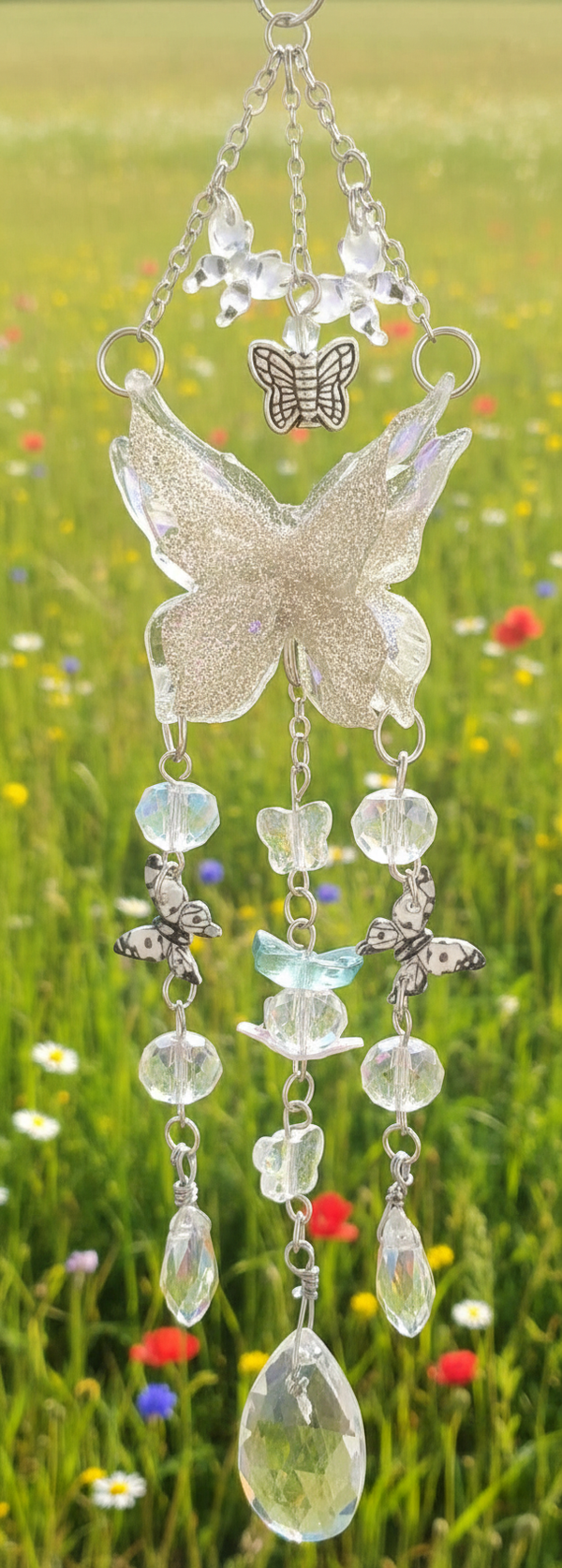 Canne de berger papillon argenté