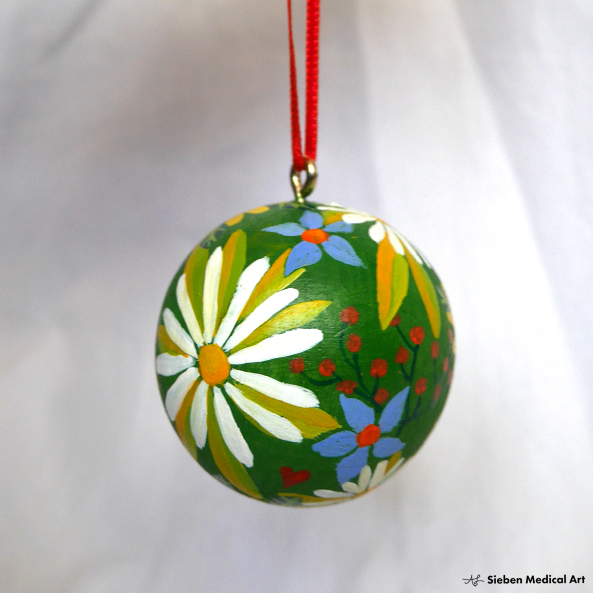 Ornament kerstbal Sushi Garnalen Glas Roze 10.2 cm HD Collection