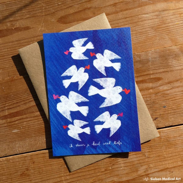 Ik stuur je heel veel liefs, kaart incl. envelop