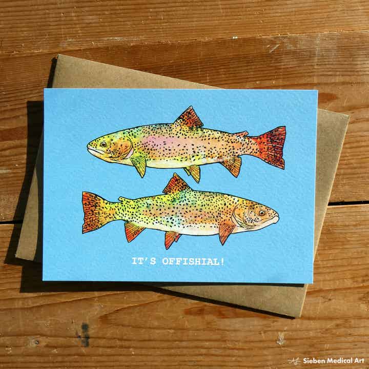 Wenskaart It's offishial, incl. envelop