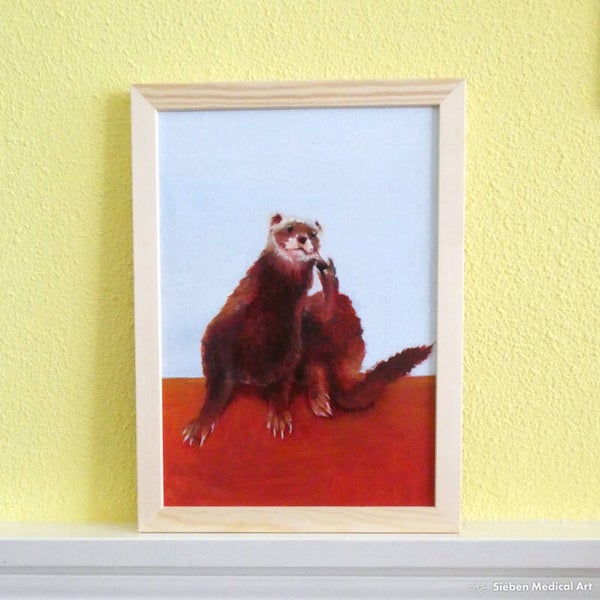 'Bunzing', olieverf op canvasboard, 21x29,7 cm