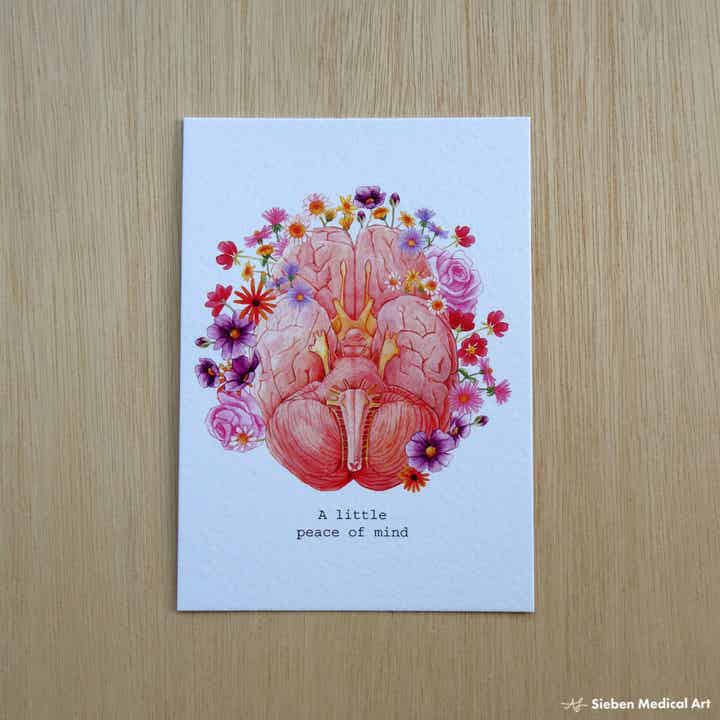 A little peace of mind - wenskaart met anatomie