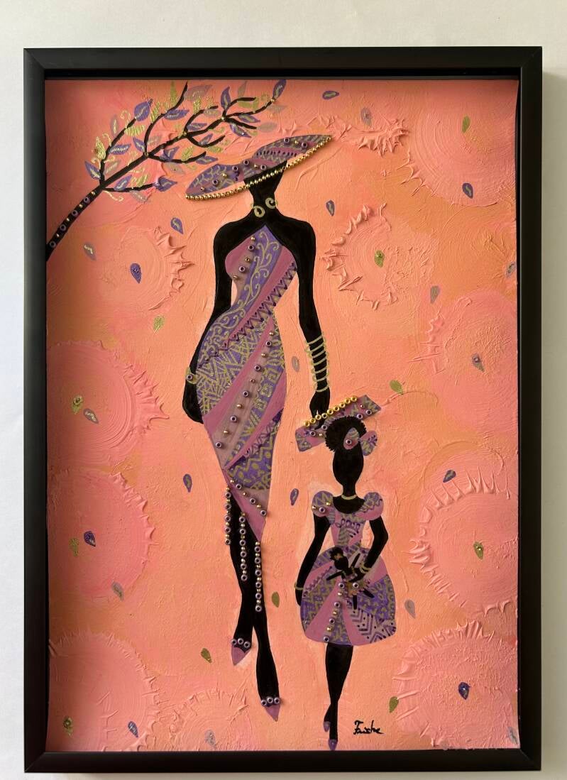 Elégance africaine en rose