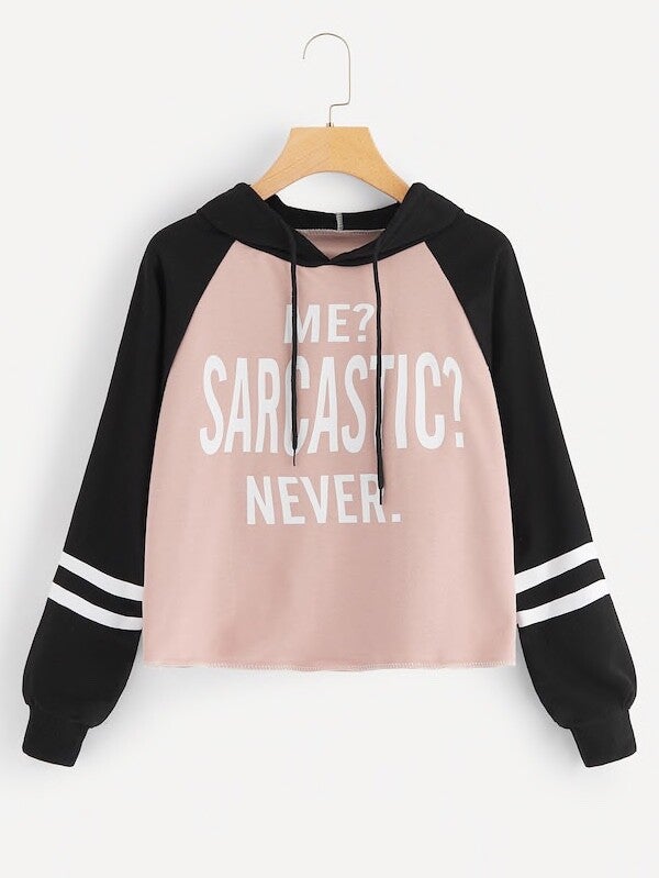 Veel Kleurig Casual Tekst Sweater Koord