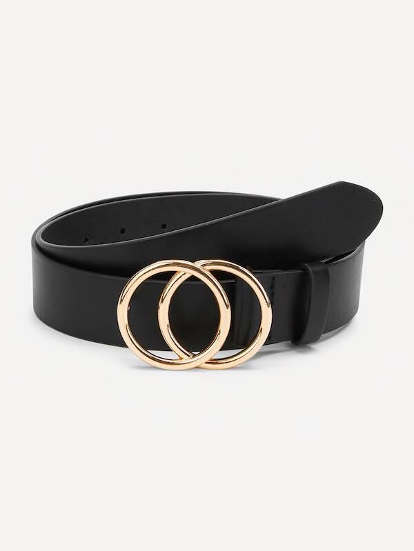 Zwarte Riem Met Gouden Cirkels