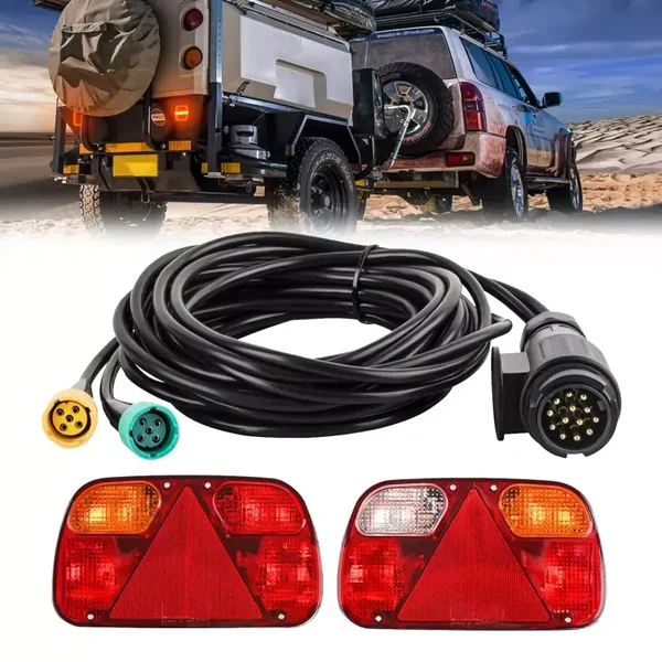 Rückleuchten Set 13 polig 5m verkabelt Anhänger Anhängerbeleuchtung Rücklichter