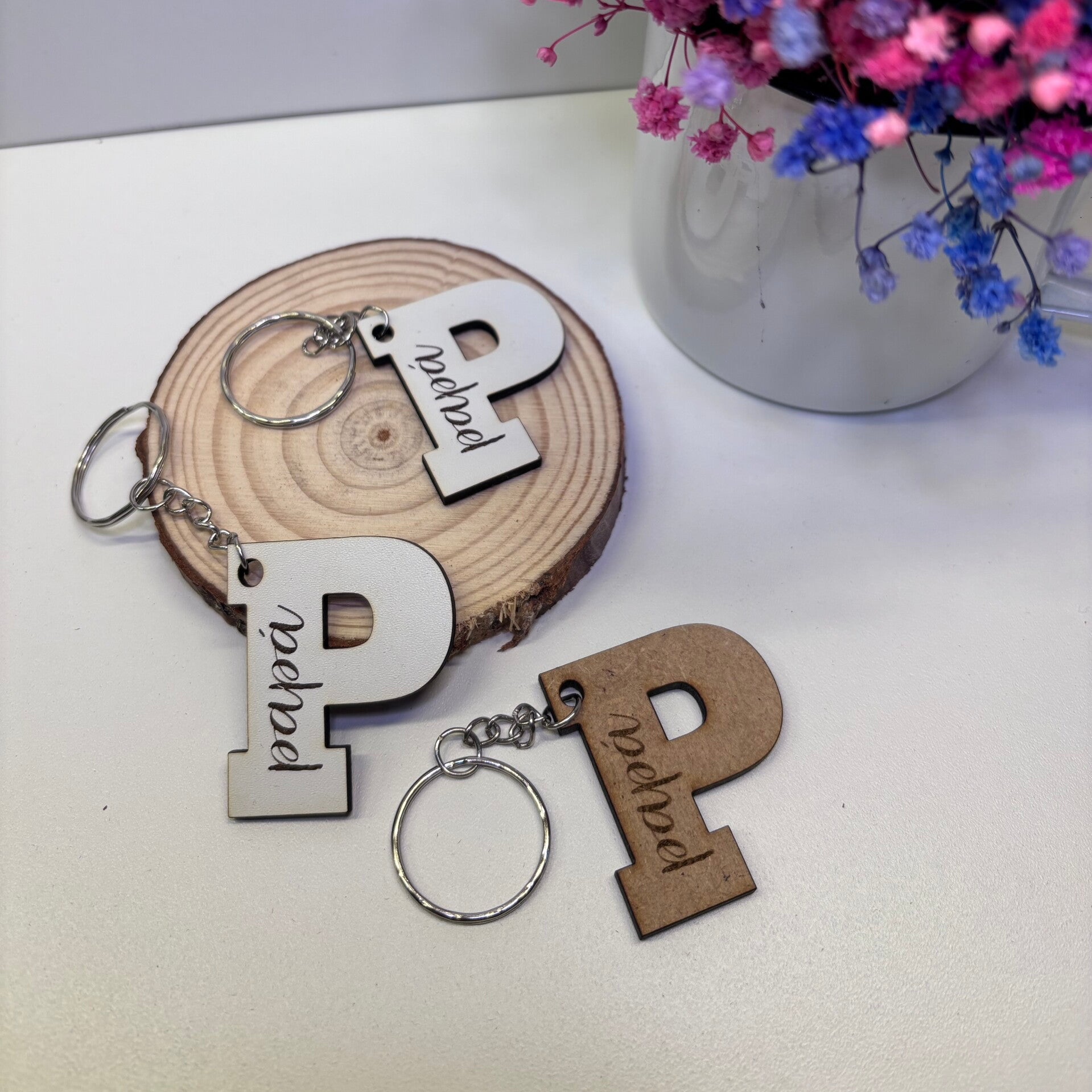 Llavero inicial personalizado