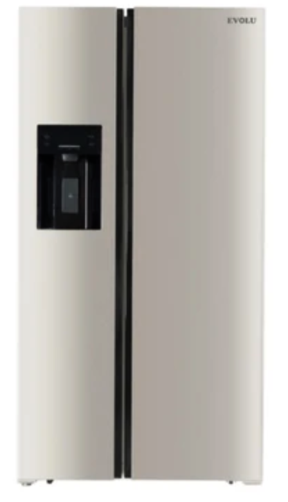 EVOLU REFRIGERATEUR AMER. SIDE BY SIDE 556L NF AVEC DISTRIBUTEUR AUTOMATIQUE GLACE /EAU GRIS