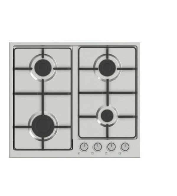 PLAQUE ENCAST. CUISINAM 60CM 4FG INOX SUPPORT ALU