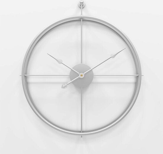 Wandklok Alberto - LW Collection - Zilver (Metaal)