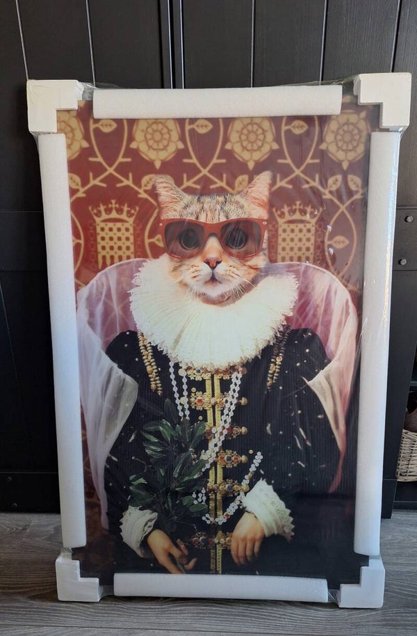 Schilderij Glas Cat