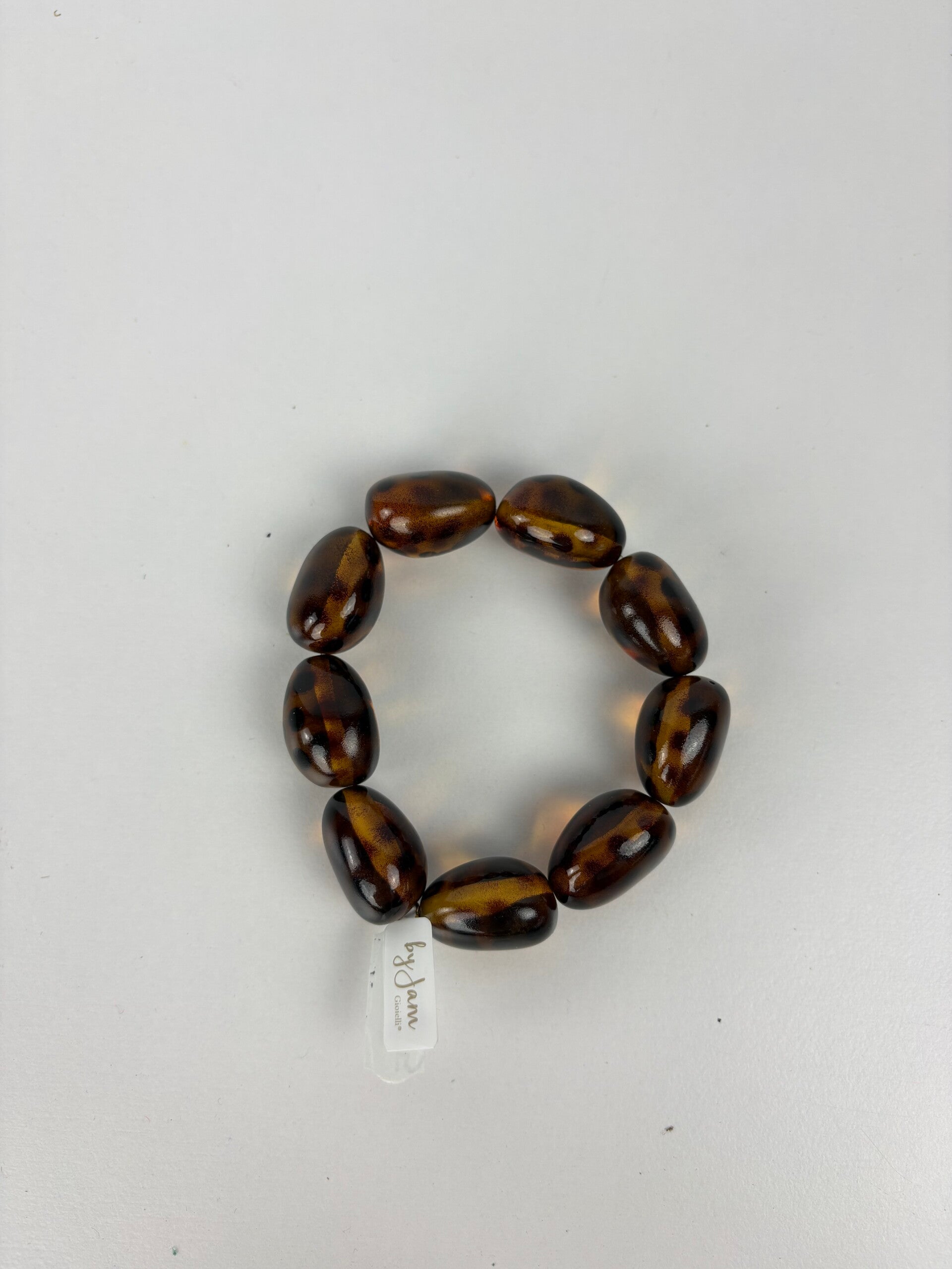 Armband donkerbruin print