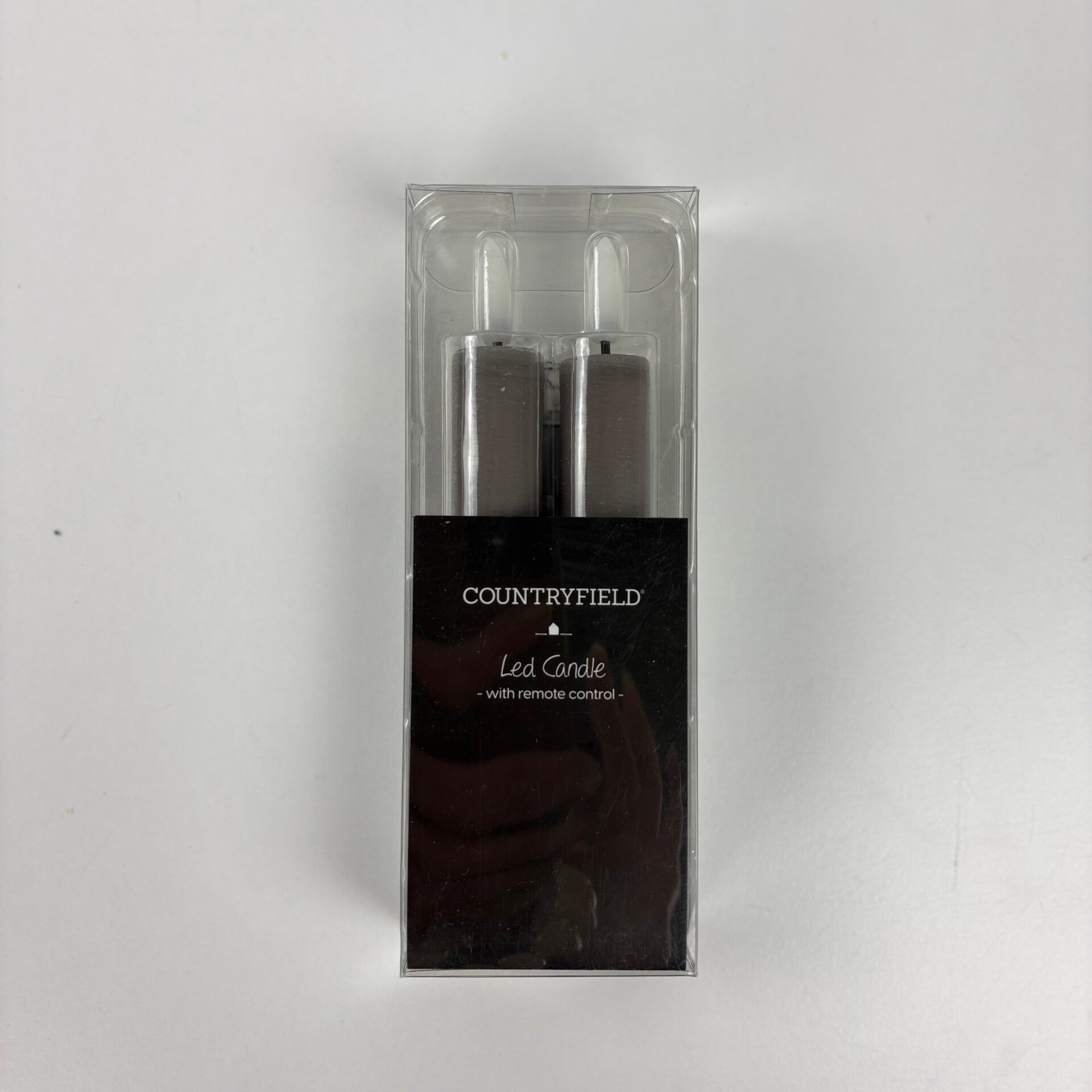 Diner kaars led (groot) grey klein