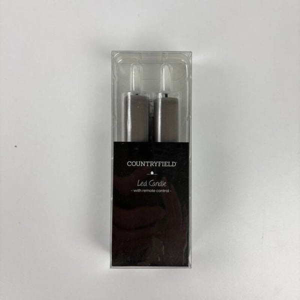 Diner kaars led (groot) grey klein