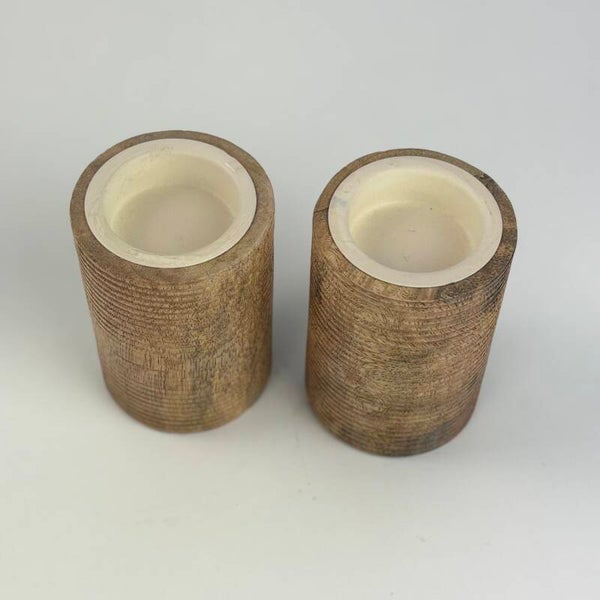 Waxinelicht houder (hout) groot