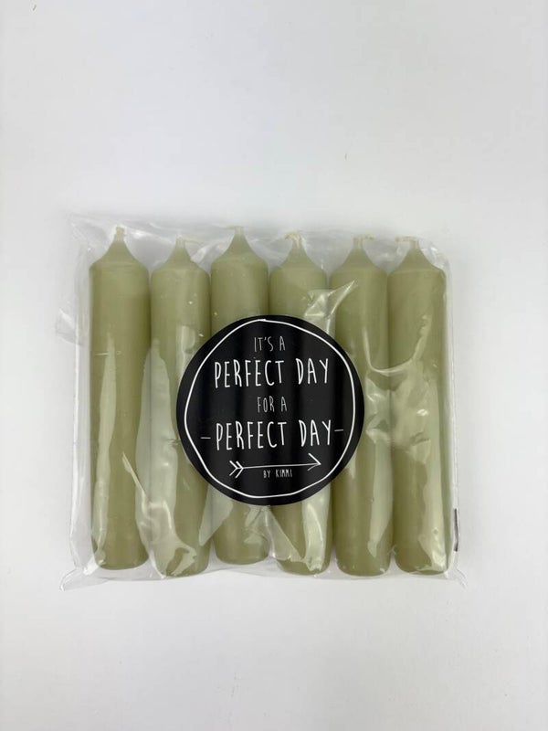 Kaars (6 st) groen