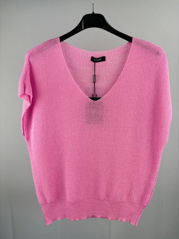 Top roze met mouwtje