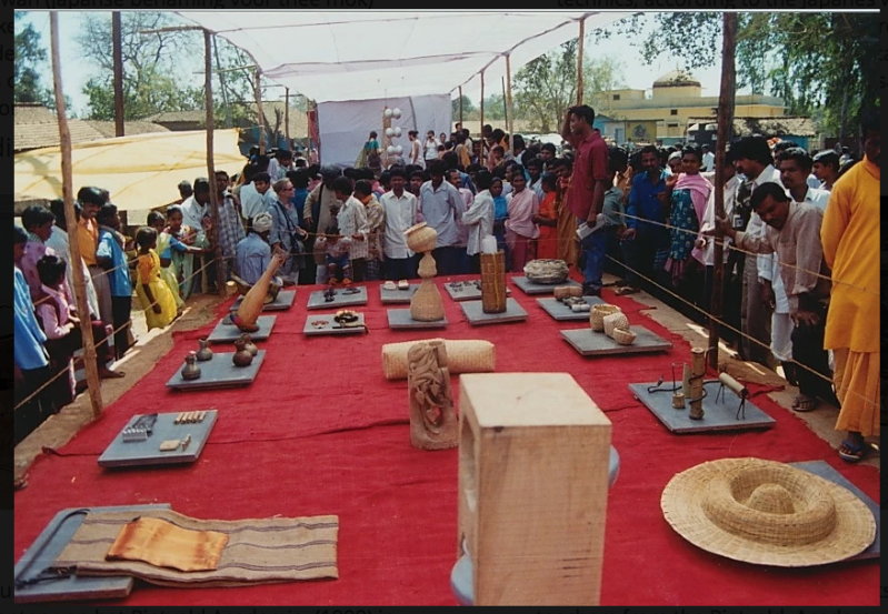 Expositie op plaatselijke markt