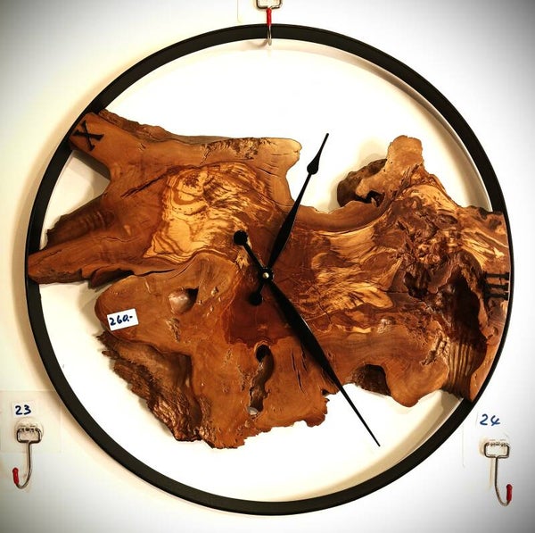 Olivenholz Wanduhr 50cm