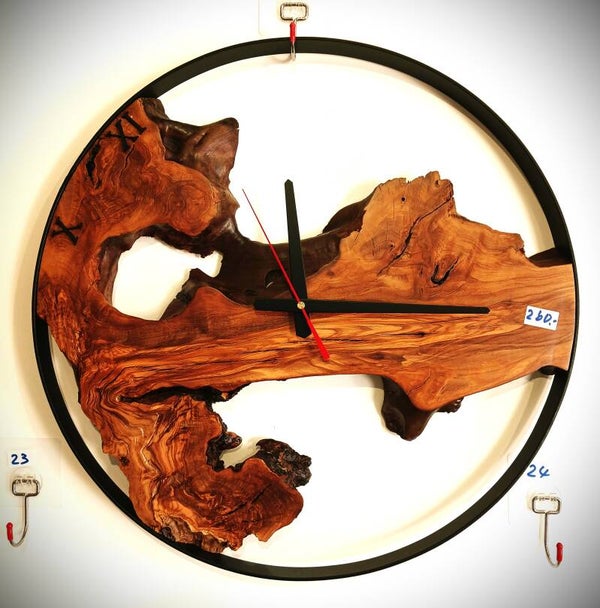 Olivenholz Wanduhr 50cm