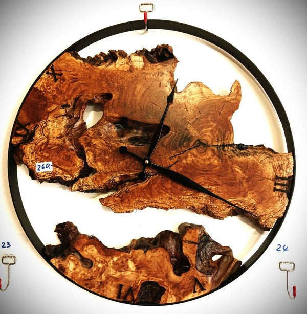 Olivenholz Wanduhr 50cm