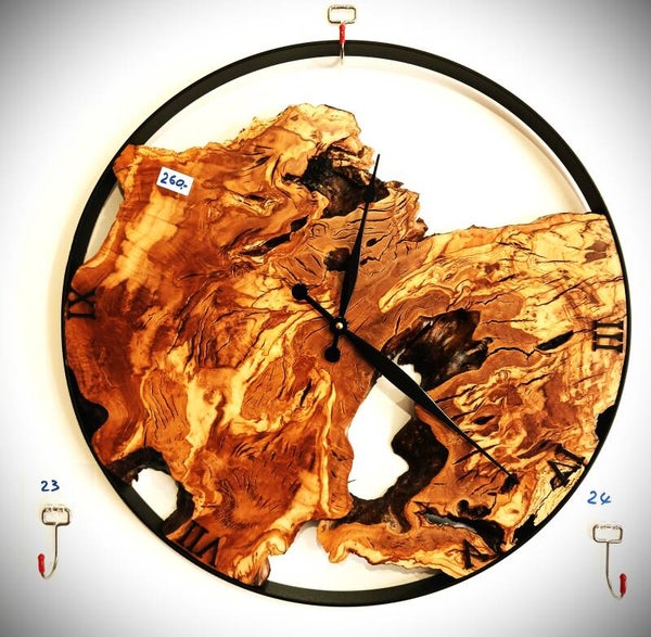 Olivenholz Wanduhr 50cm