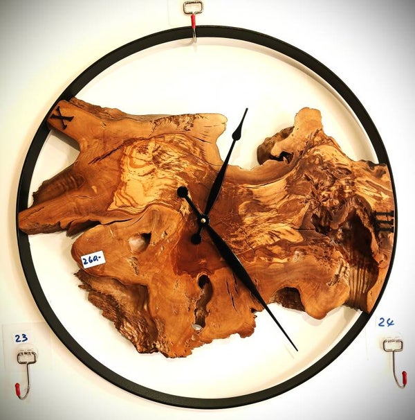 Olivenholz Wanduhr 50cm