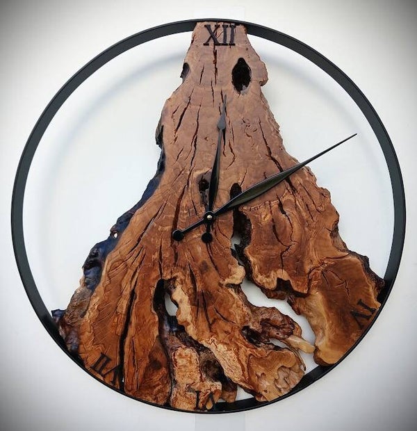 Olivenholz Wanduhr 50cm